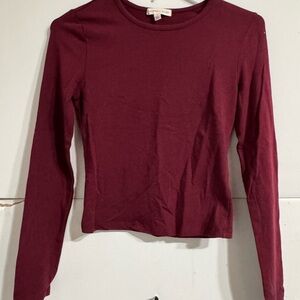 Sincerely Jules Deep Red Long Sleeve Top